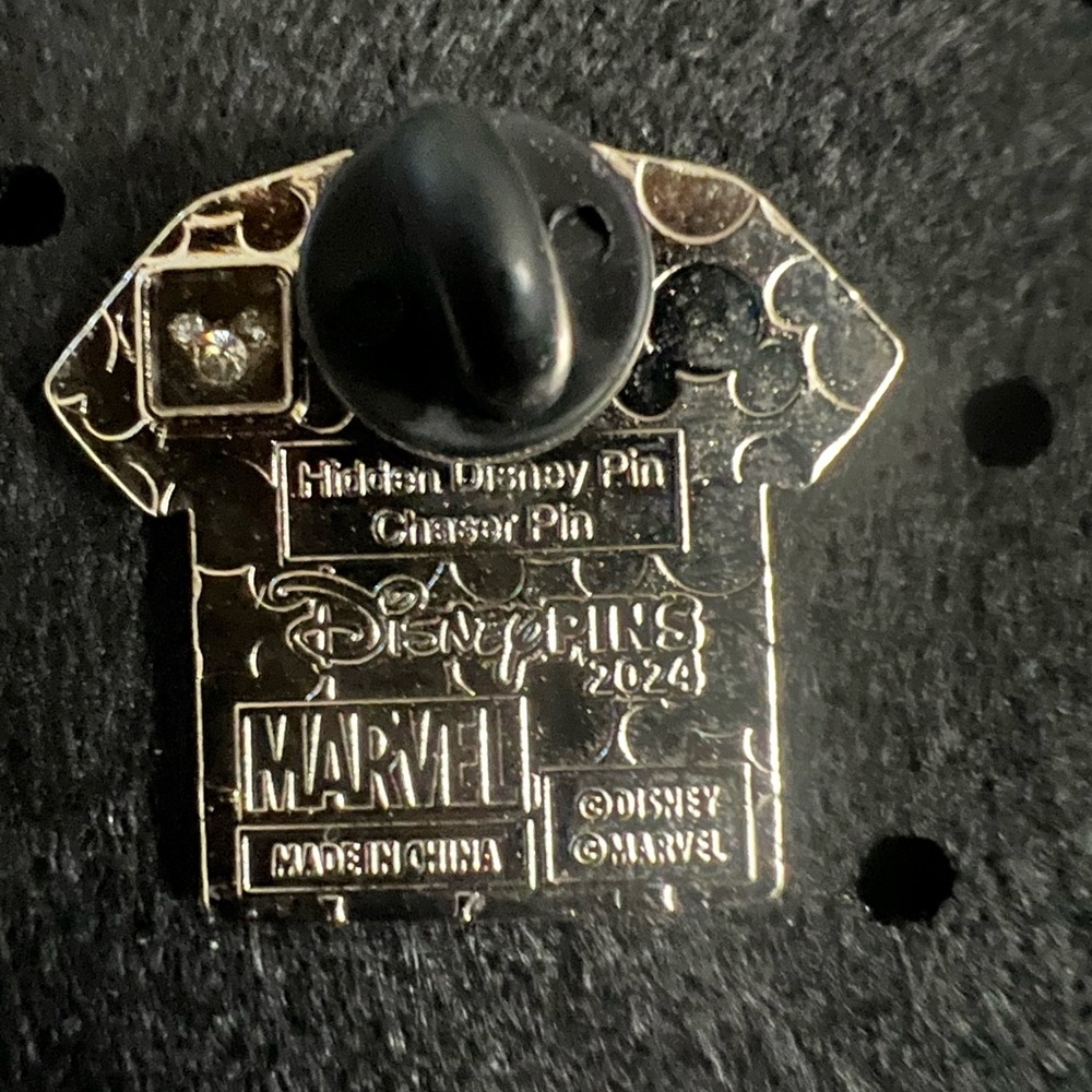 Marvel Disney Black and Gold Collector Pin